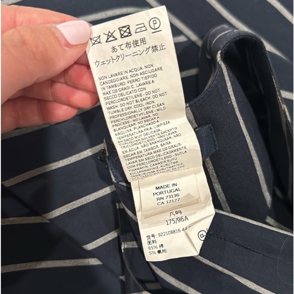 ‘S MaxMara midi sleeveless navy and grey stripe dress size 10 - Picture 7 of 13